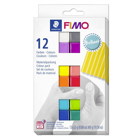 Staedtler Polymer Clay FIMO - Modeling Clay Set - Soft Clay - 12 Colours - Brilliant - Item #8023-C12-2