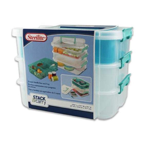 STERILITE BOX & TRAY Sterilite - Box Tray - Stack & Carry - 3 Layers - item #PLST41386