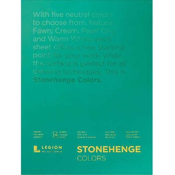 STONEHENGE COLORS PAD Stonehenge - Colors Pad - 9x12" - 250gsm - 15 Sheets