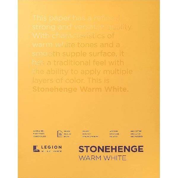 STONEHENGE WARM WHITE PAD Stonehenge - Warm White Pad - 11x114" - 250gsm - 15 Sheets
