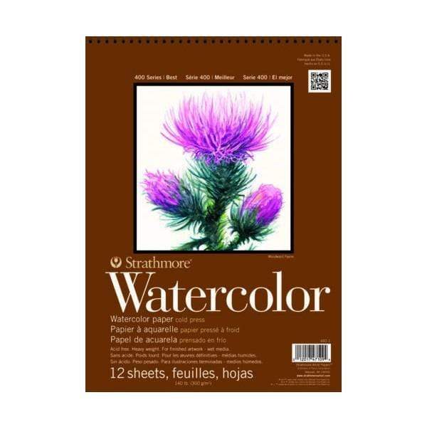 STRATHMORE 400 WATERCOLOUR Strathmore 400 Watercolour Wired Pad 11x15"