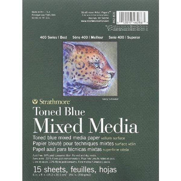 STRATHMORE MIXED MEDIA Strathmore - Mixed Media - 6x8" - Toned Blue - 15 Sheets
