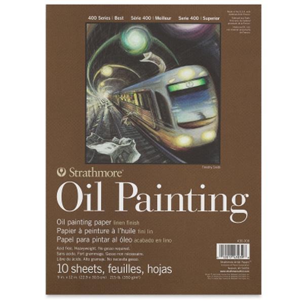 Load image into Gallery viewer, STRATHMORE OIL PAD Strathmore 400 Oil Paper Pad 9x12&amp;quot;
