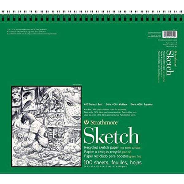 STRATHMORE RECYCLE SKETCH Strathmore 400 Recycle Wired Sketch Pad 14x17"