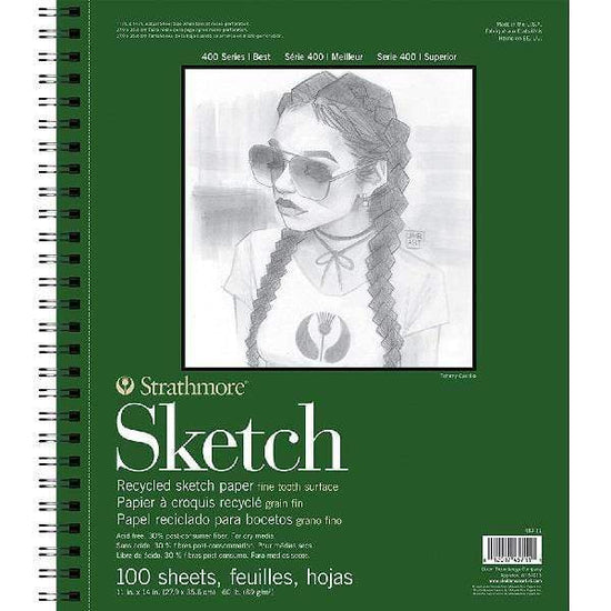 STRATHMORE RECYCLED SKETCHED PAD Strathmore - Recycled Sketch Pad - 100 Sheets - 11X14" - 60lb - item# 457-11