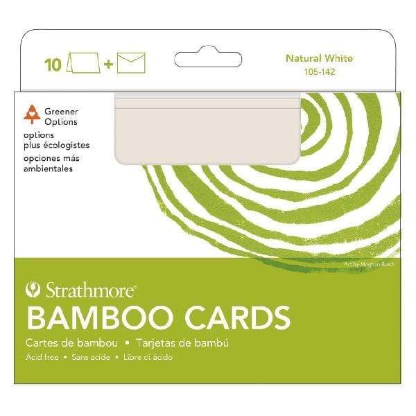STRATHMORE Strathmore - Bamboo Cards - Natural White - 10 Pack - 5 x 6.875" - Item #105-142