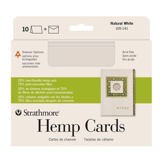 STRATHMORE Strathmore - Hemp Cards - Natural White - 10 Pack - 5 x 6.875" - Item #105-141