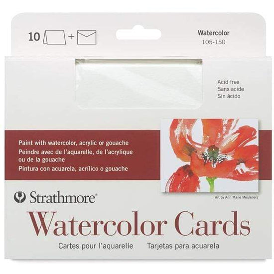 STRATHMORE WATERCOLOUR CARDS Strathmore - Watercolour Cards - 10 Pack - 5 X 6.875"