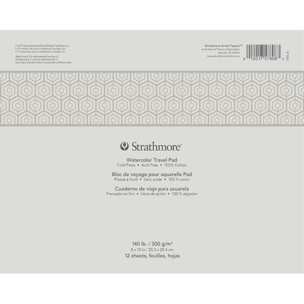 STRATHMORE WC TRAVEL PAD Strathmore 500 Watercolour Travel Pad 8X10"