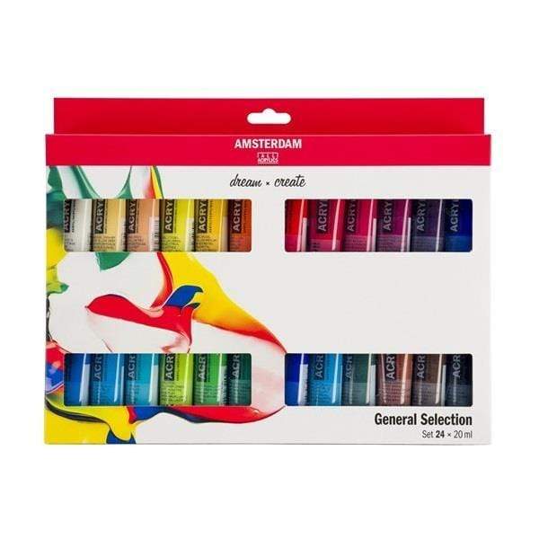 TALENS ACRYLIC PAINT SET Talens - Acrylic Paint Set - General Selection - 24 X 20ml tubes - item# 17820424