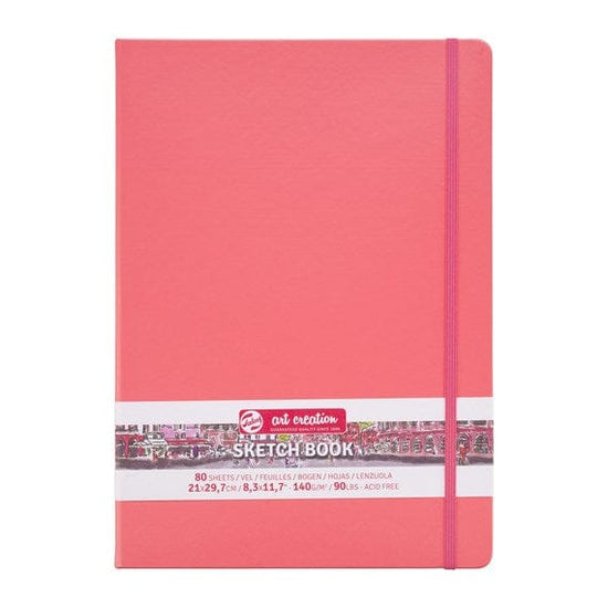 TALENS ART CREATION SKETCHBOOK CORAL RED Talens - Art Creation - Sketch Book - 21x30cm - Large Profile - 80 Sheets