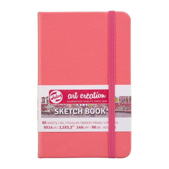 TALENS ART CREATION SKETCHBOOK CORAL RED Talens - Art Creation - Sketch Book - 9x14cm - Small Profile - 80 Sheets