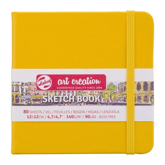 TALENS ART CREATION SKETCHBOOK GOLDEN YELLOW Talens - Art Creation - Sketch Book - 12x12cm - Square - 80 Sheets