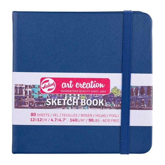 TALENS ART CREATION SKETCHBOOK NAVY BLUE Talens - Art Creation - Sketch Book - 12x12cm - Square - 80 Sheets