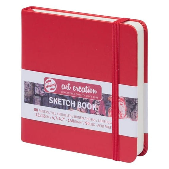 TALENS ART CREATION SKETCHBOOK RED Talens - Art Creation - Sketch Book - 12x12cm - Square - 80 Sheets