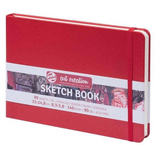 TALENS ART CREATION SKETCHBOOK RED Talens - Art Creation - Sketch Book  - 21x15cm - Landscape - 80 Sheets