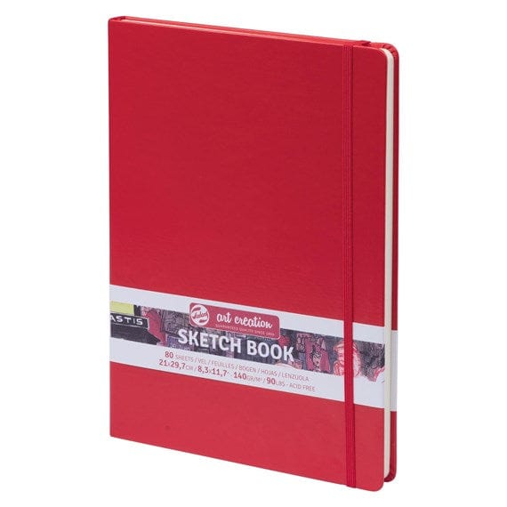 TALENS ART CREATION SKETCHBOOK RED Talens - Art Creation - Sketch Book - 21x30cm - Large Profile - 80 Sheets
