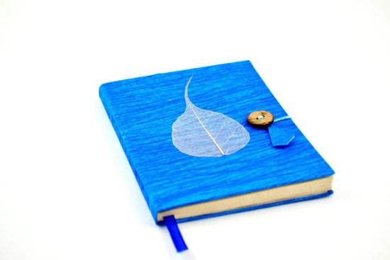 Tibetan Paper & Handcraft Notebook - Blank Blue Tibetan Paper - Lumbini Notebooks - Blank - 4.5x5.5"