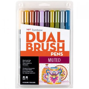 TOMBOW DUAL BRUSH PEN MUTED Tombow - Dual Brush Pens - Sets of 10