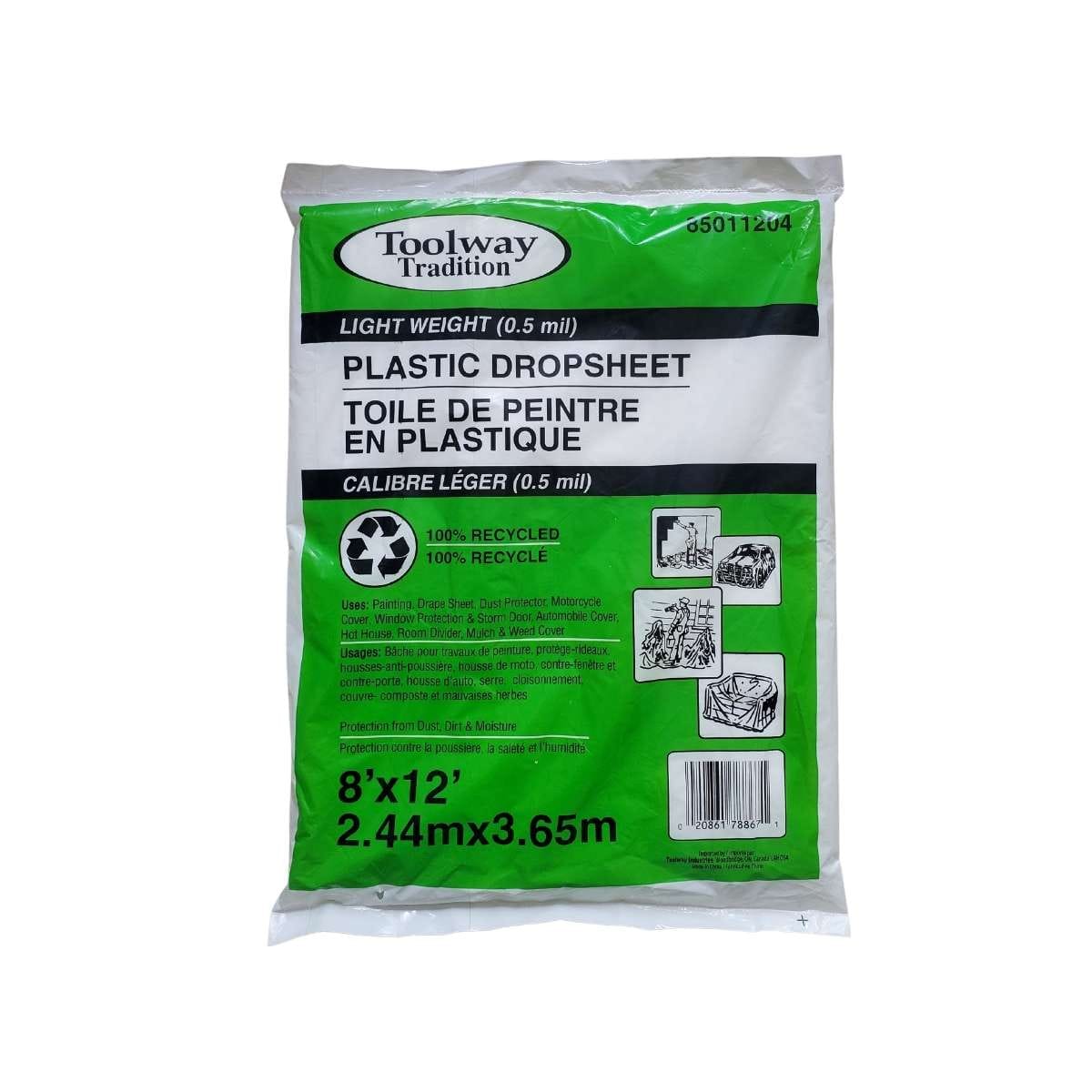 Toolway Drop Sheet Toolway Tradition - Plastic Dropsheet - Item #85011204
