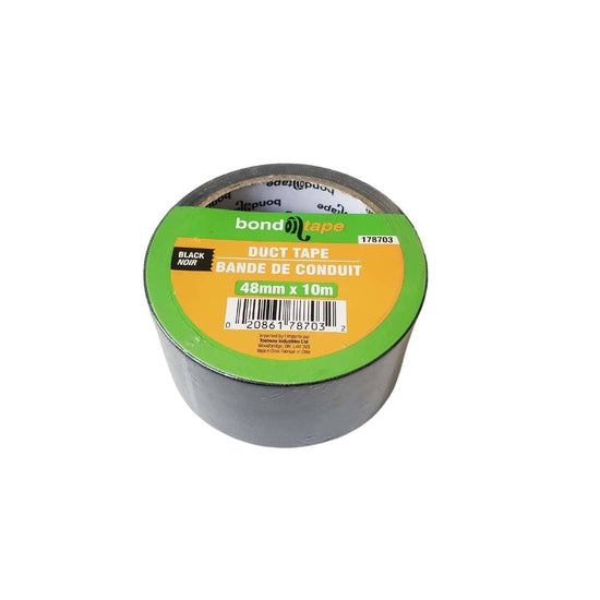 Toolway Duct Tape Bond Tape - Duct Tape - 48mm x 10m Roll - Black - Item #178703
