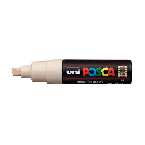 UNIBALL POSCA BEIGE Uni Posca Broad Chisel Tip Paint Marker PC-8K