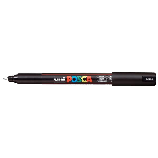 UNIBALL POSCA BLACK Uni Posca Extra Fine Tip Paint Marker PC-1MR