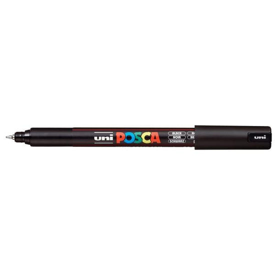 UNIBALL POSCA BLACK Uni Posca Extra Fine Tip Paint Marker PC-1MR