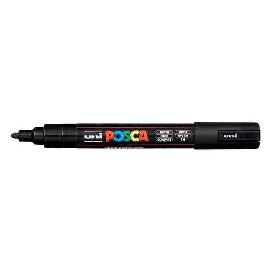 UNIBALL POSCA BLACK Uni Posca Medium Tip Paint Marker PC-5M