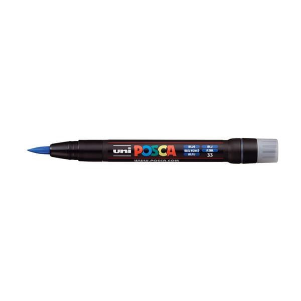 UNIBALL POSCA BLUE Uni Posca Brush Tip Paint Marker PCF-350