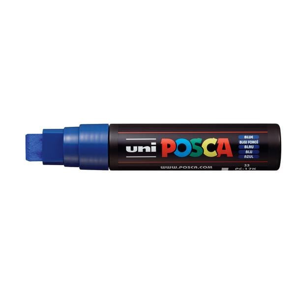 Load image into Gallery viewer, UNIBALL POSCA BLUE Uni Posca Extra Broad Tip Paint Marker PC-17K
