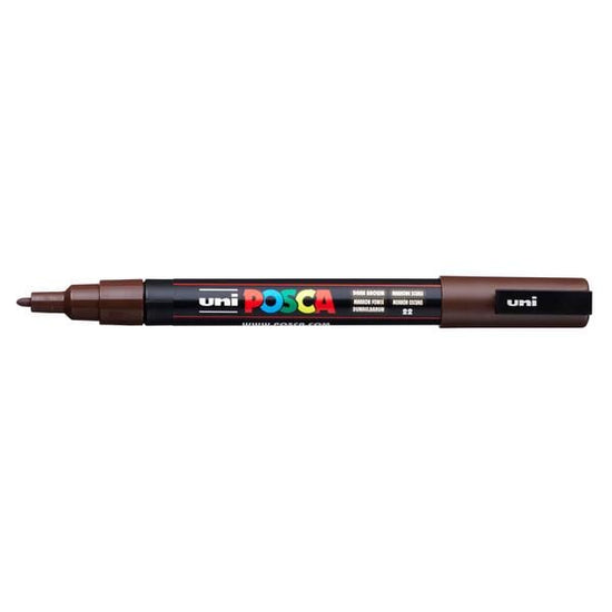 UNIBALL POSCA DARK BROWN Uni Posca Fine Tip Paint Marker PC-3M