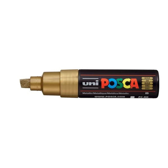 UNIBALL POSCA GOLD Uni Posca Broad Chisel Tip Paint Marker PC-8K