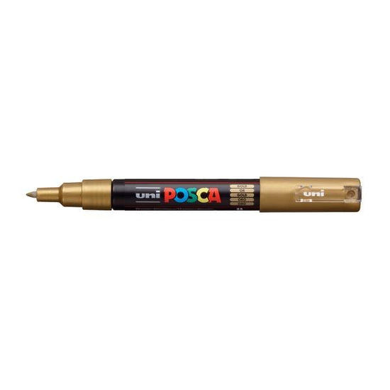 UNIBALL POSCA GOLD Uni Posca Extra Fine Tapered Tip Paint Marker PC-1M
