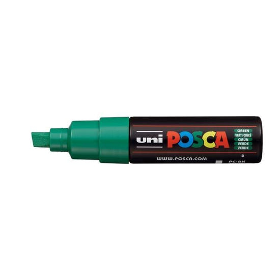 Uni-Ball Posca Pc-8K Bold Point Chisel Shaped Marker Pen (8.0 mm- Whit –