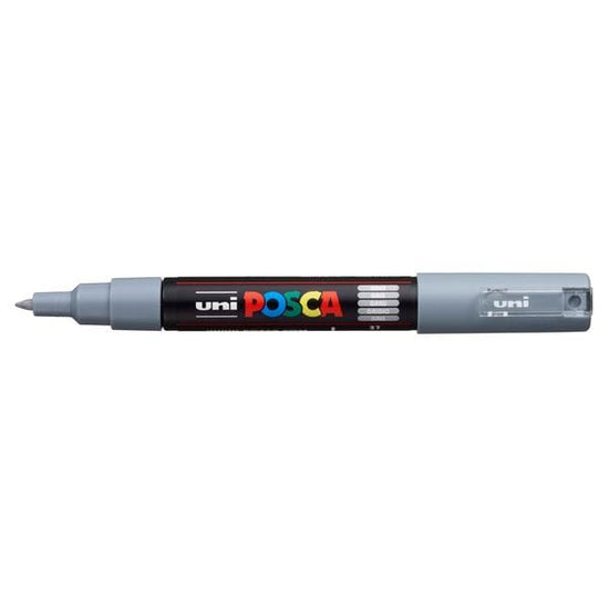 UNIBALL POSCA GREY Uni Posca Extra Fine Tapered Tip Paint Marker PC-1M
