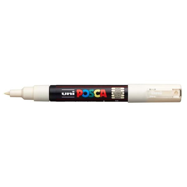 UNIBALL POSCA IVORY Uni Posca Extra Fine Tapered Tip Paint Marker PC-1M