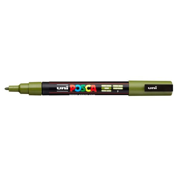 UNIBALL POSCA KHAKI GREEN Uni Posca Fine Tip Paint Marker PC-3M