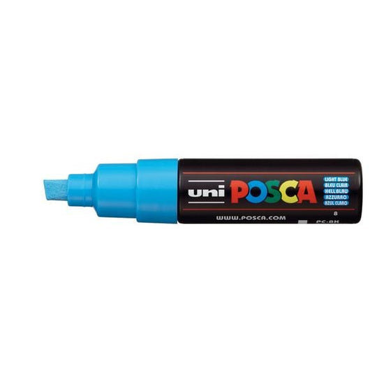UNIBALL POSCA LIGHT BLUE Uni Posca Broad Chisel Tip Paint Marker PC-8K