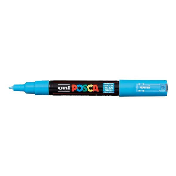 UNIBALL POSCA LIGHT BLUE Uni Posca Extra Fine Tapered Tip Paint Marker PC-1M