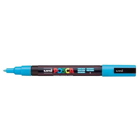 UNIBALL POSCA LIGHT BLUE Uni Posca Fine Tip Paint Marker PC-3M