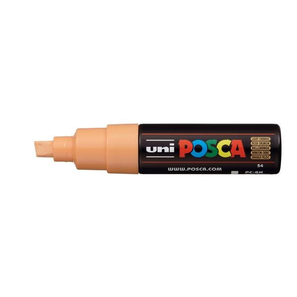 UNIBALL POSCA LIGHT ORANGE Uni Posca Broad Chisel Tip Paint Marker PC-8K