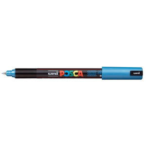 
                
                    Load image into Gallery viewer, UNIBALL POSCA METAL BLUE Uni Posca Extra Fine Tip Paint Marker PC-1MR
                
            