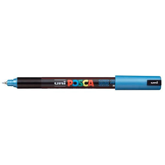 UNIBALL POSCA METAL BLUE Uni Posca Extra Fine Tip Paint Marker PC-1MR