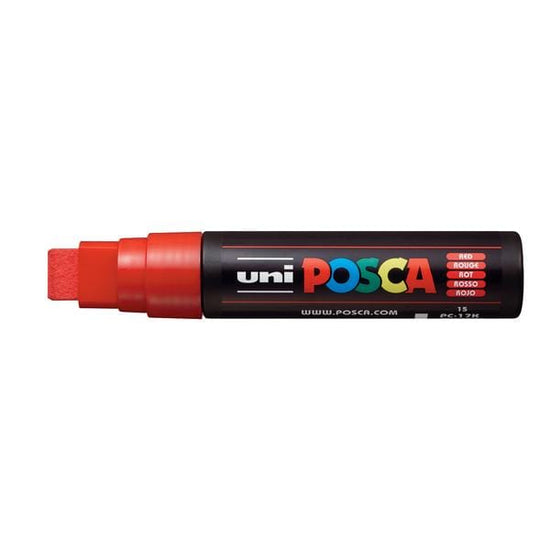 UNIBALL POSCA RED Uni Posca Extra Broad Tip Paint Marker PC-17K