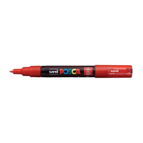 UNIBALL POSCA RED Uni Posca Extra Fine Tapered Tip Paint Marker PC-1M