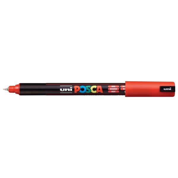 UNIBALL POSCA RED Uni Posca Extra Fine Tip Paint Marker PC-1MR
