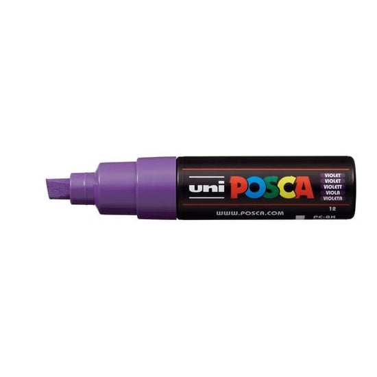 Load image into Gallery viewer, UNIBALL POSCA VIOLET Uni Posca Broad Chisel Tip Paint Marker PC-8K
