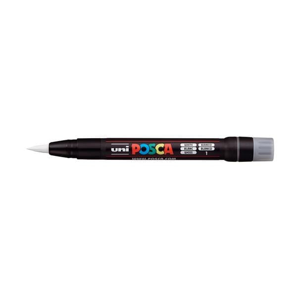 UNIBALL POSCA WHITE Uni Posca Brush Tip Paint Marker PCF-350