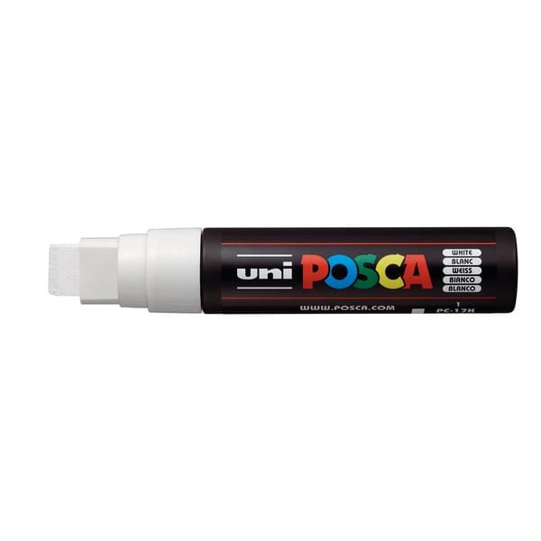 Load image into Gallery viewer, UNIBALL POSCA WHITE Uni Posca Extra Broad Tip Paint Marker PC-17K
